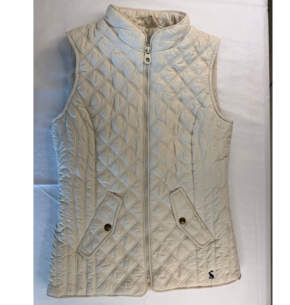 Joules Quilted Puffer Vest Ivory Cream Equestrian Country Barn US 2
